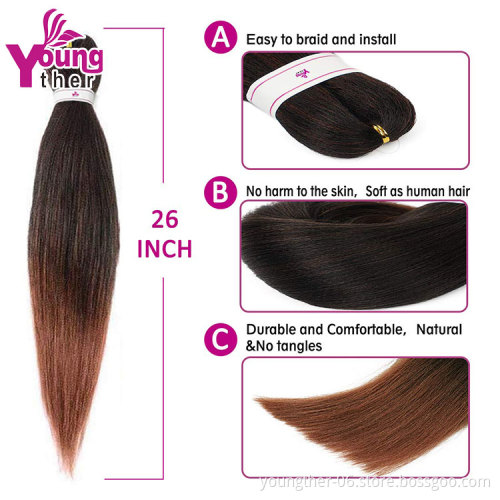Wholesale Japanese Kaneka Fiber EZ Braid Different Colors Pre Stretched Braiding Hair  Cheap Synthetic Crochet Braid